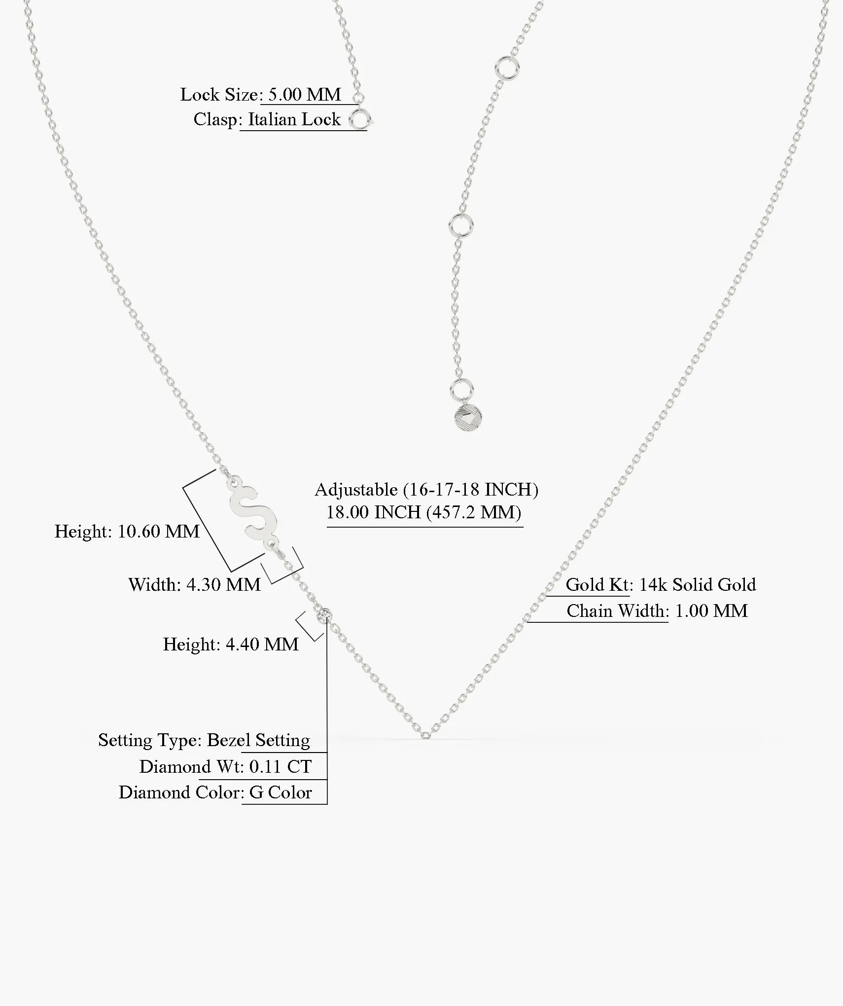 Elegant Signature 'S' Gold Necklace