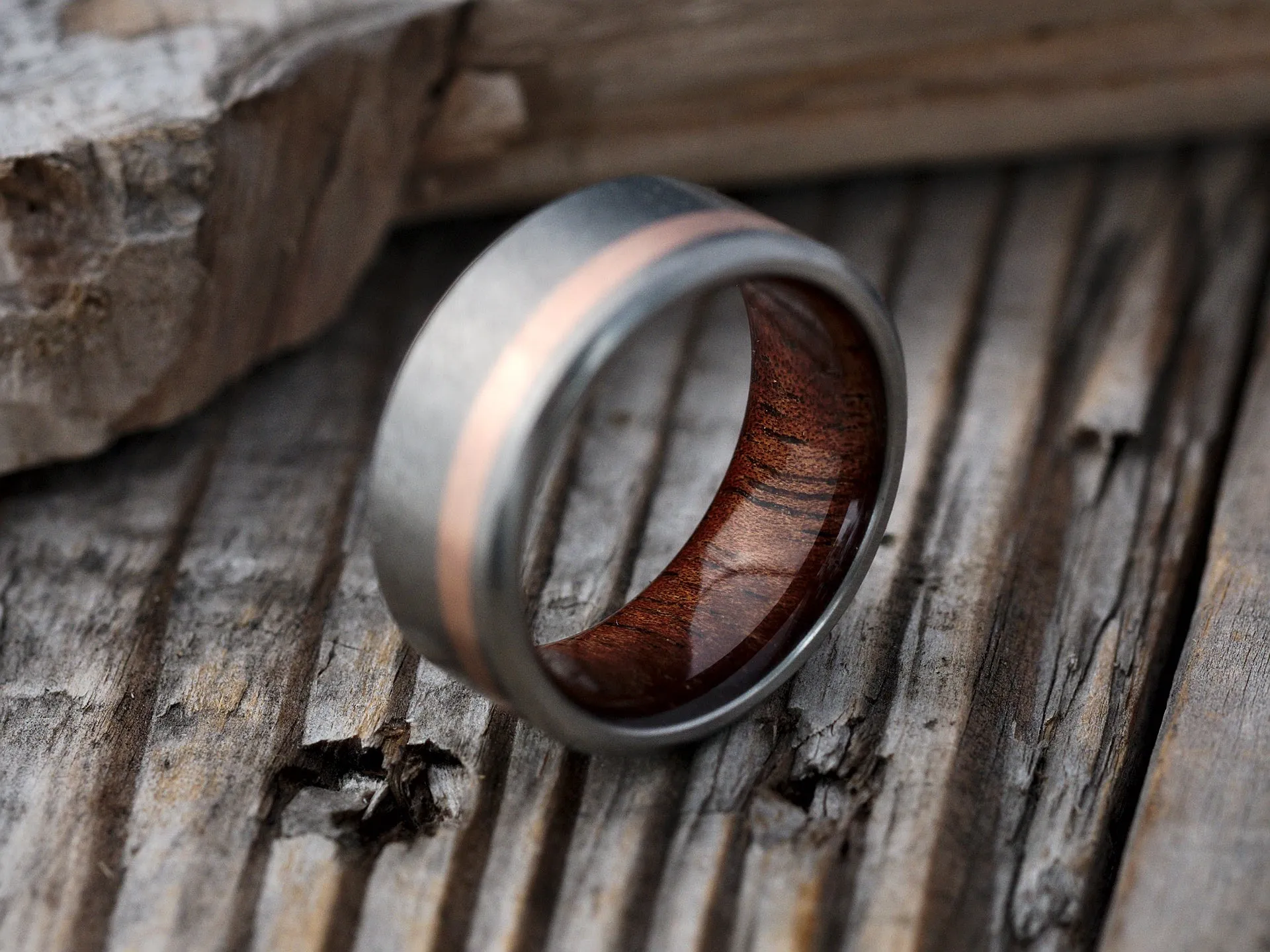 Ellipse (Koa , 14K Rose Gold)
