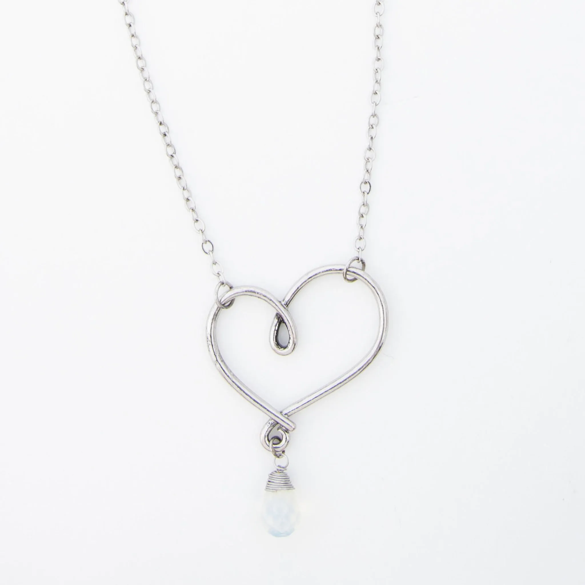 Ellyn Wire Wrapped Heart Pendant Necklace