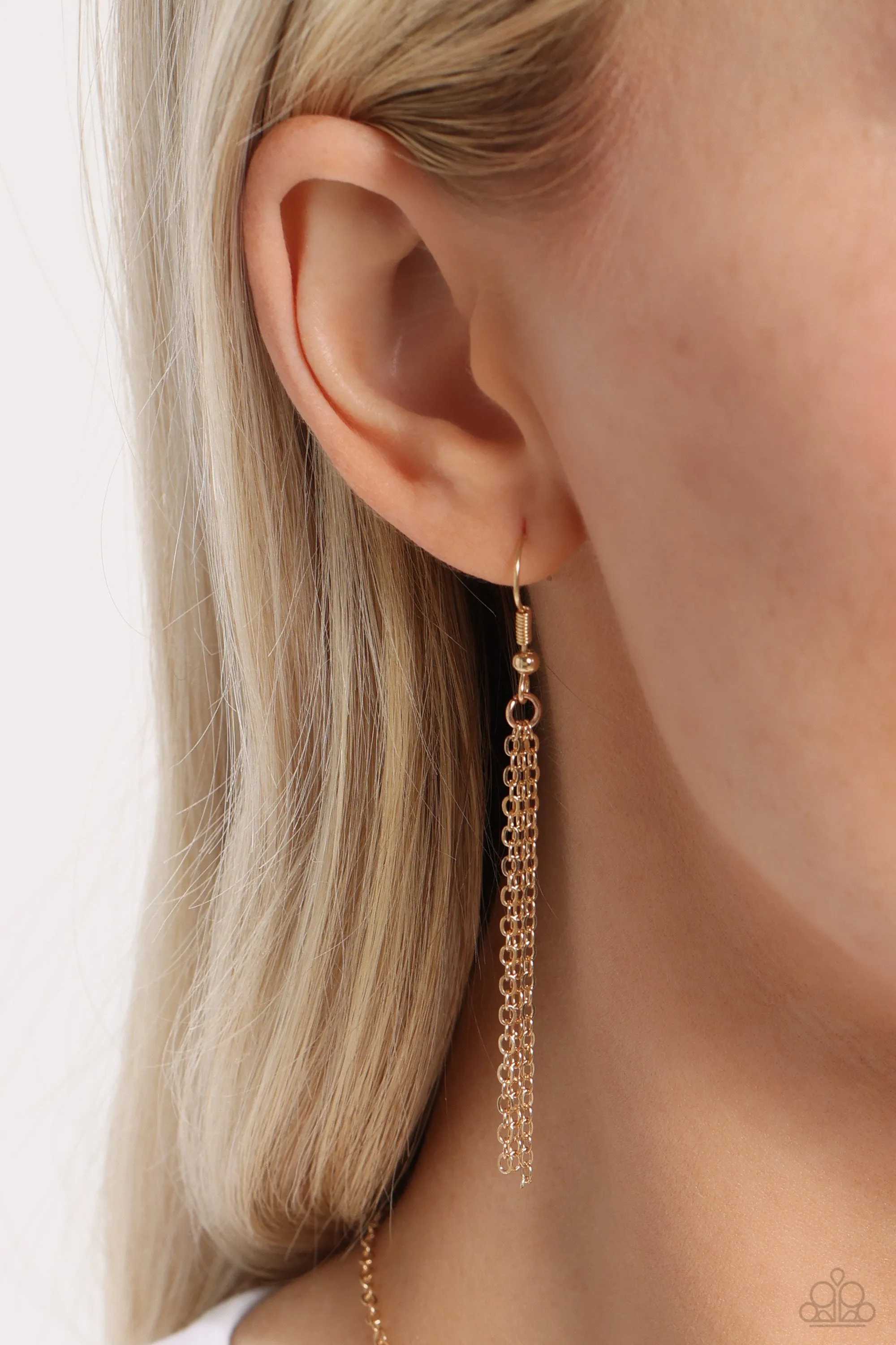 Emblematic Elegance - Gold - D - Initial Pendant Paparazzi Short Necklace