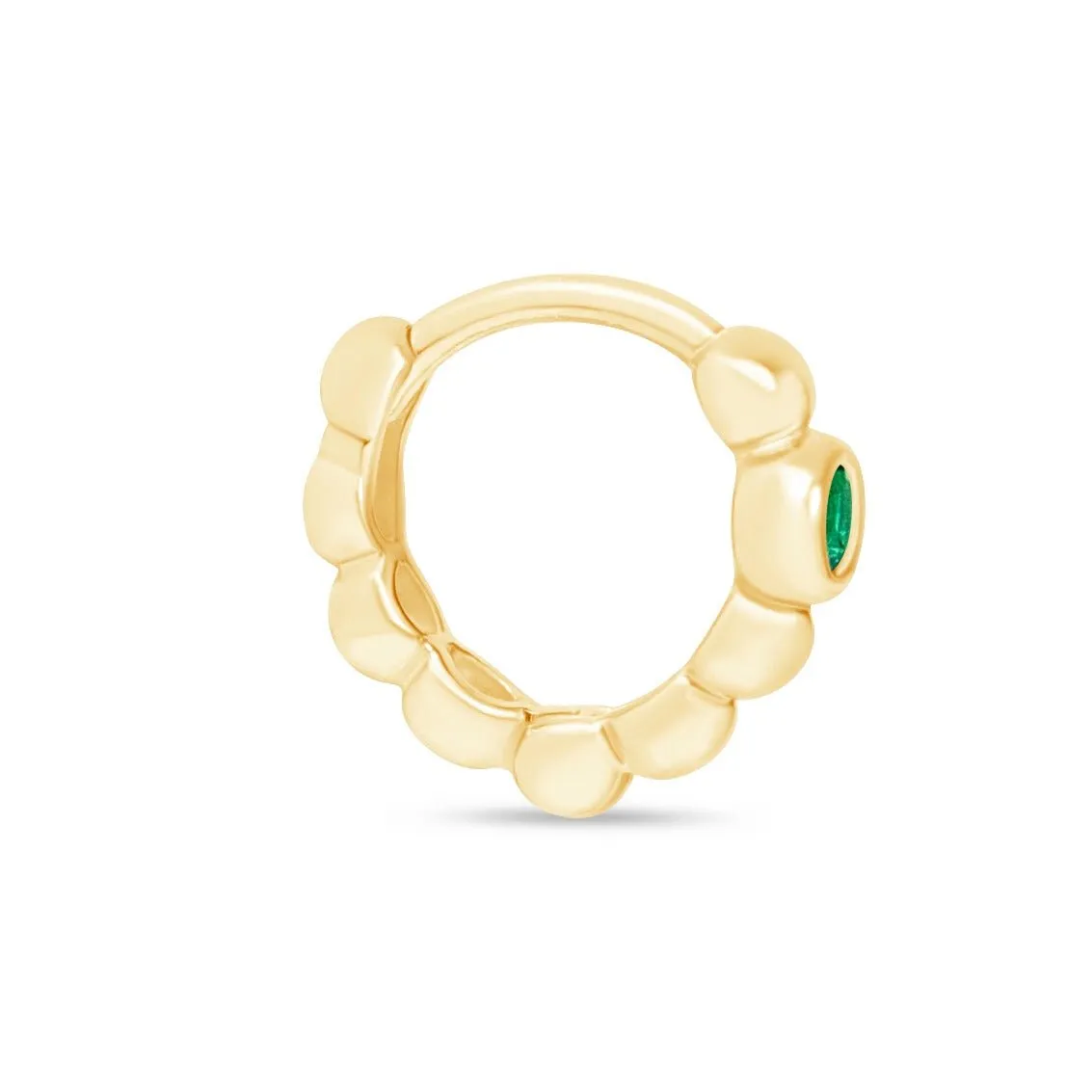 Emerald Beaded Hoop
