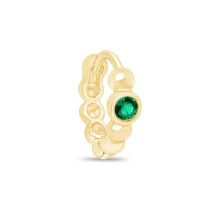 Emerald Beaded Hoop