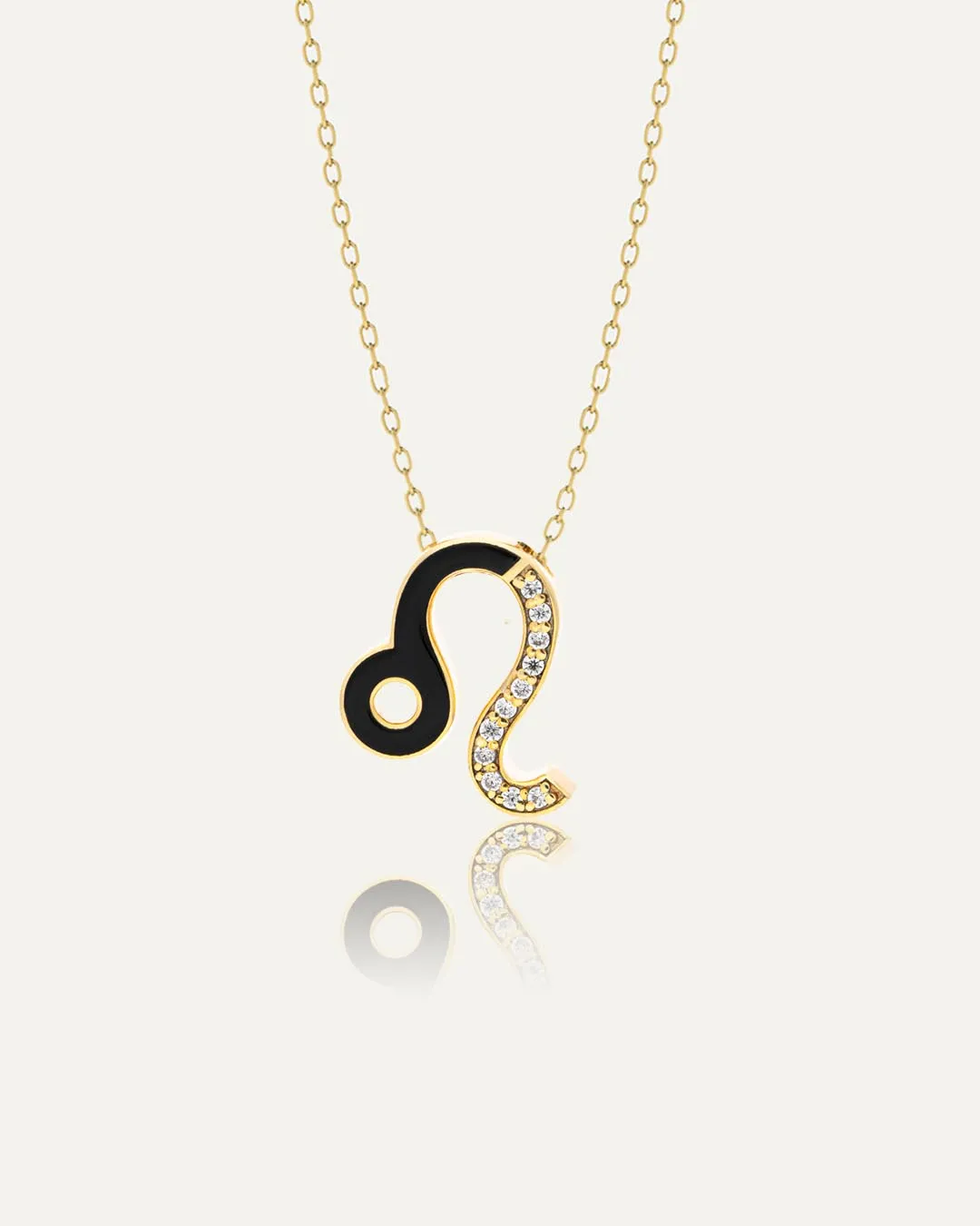 Enamel-Diamond Zodiac Necklace