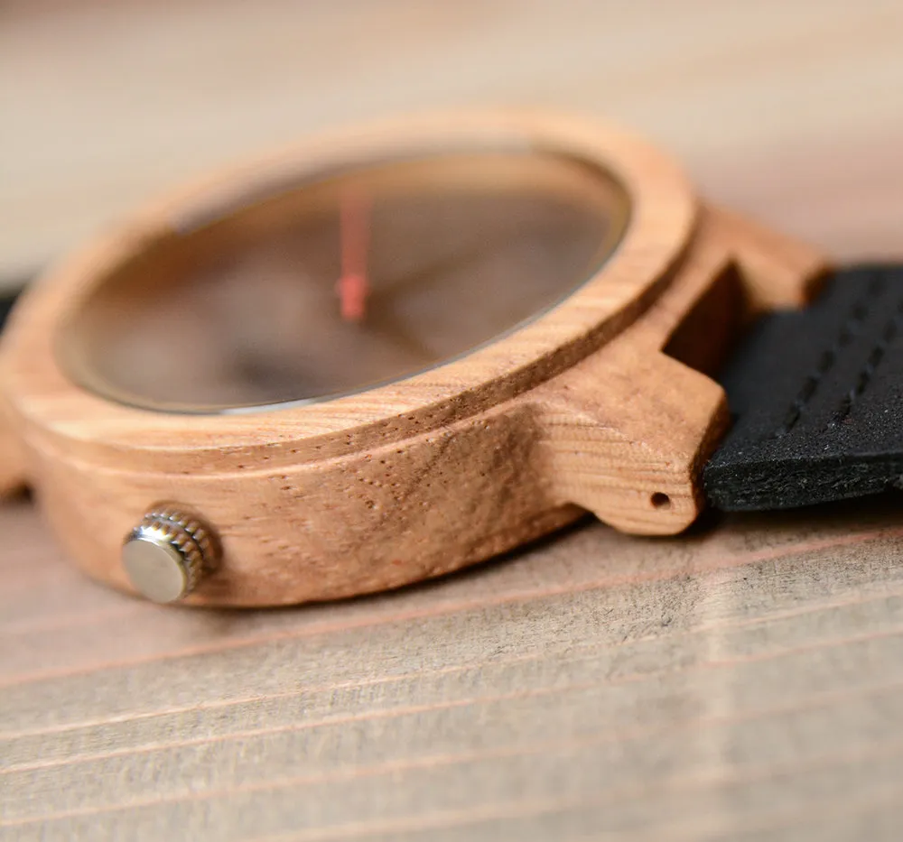 Engraved Minimalist Groomsmen Watches Leather Band