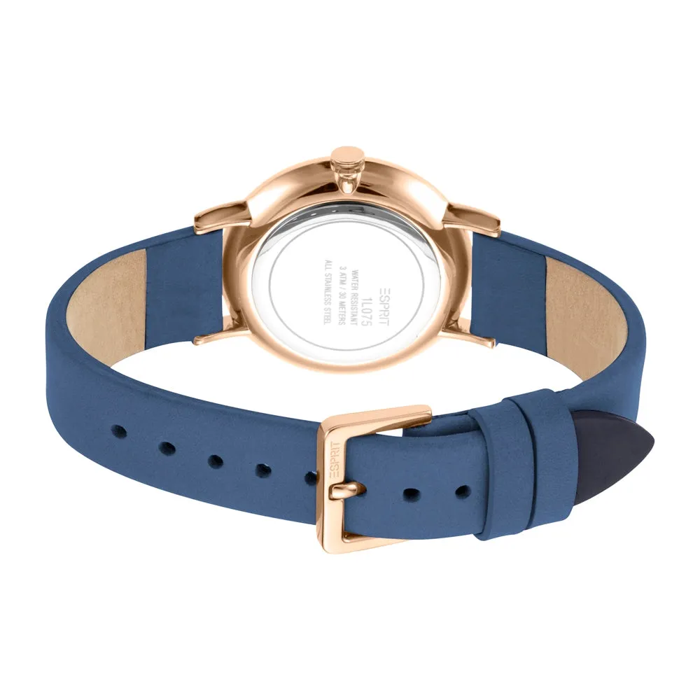 Esprit Ladies Stainless Steel Watch Multi Color Dial & Blue Strap