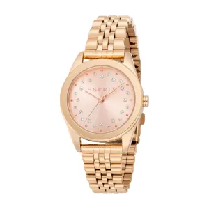 Esprit Liora Ladies Rose Gold Color Watch with Metal Bracelet and Three Hands