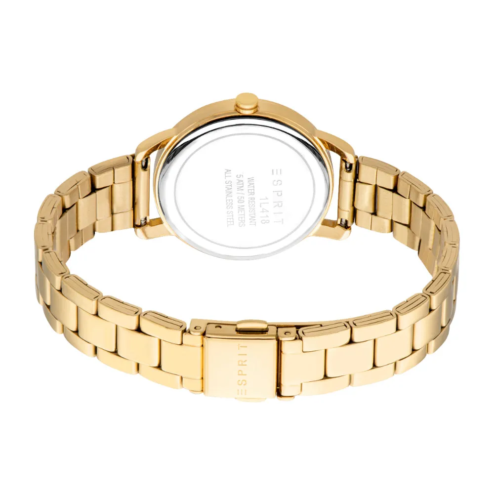 Esprit Tula II  Ladies  Silver Dial Gold Color  Watch