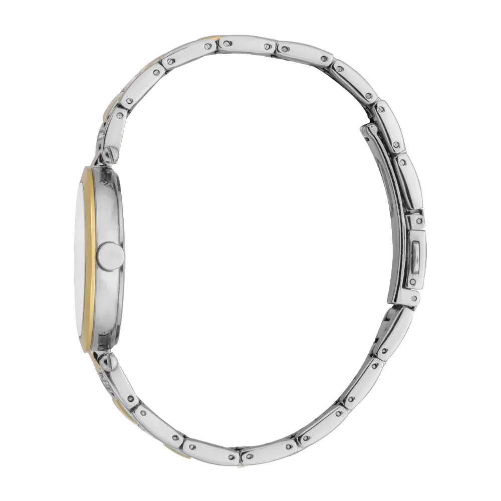 ESPRIT Women's Two Tone Silver & Gold Color Watch with Silver Dial