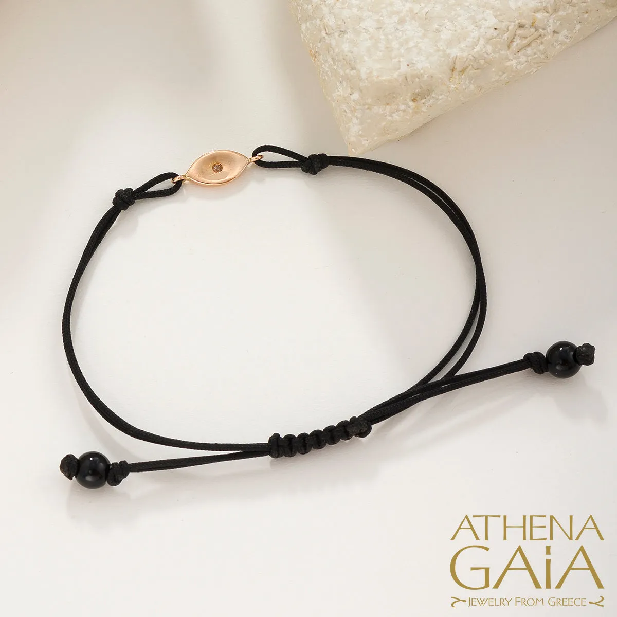 Evil Eye Adjustable Cord Bracelet