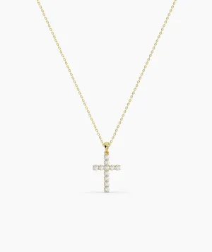 Faith & Sparkle Diamond Cross Pendant