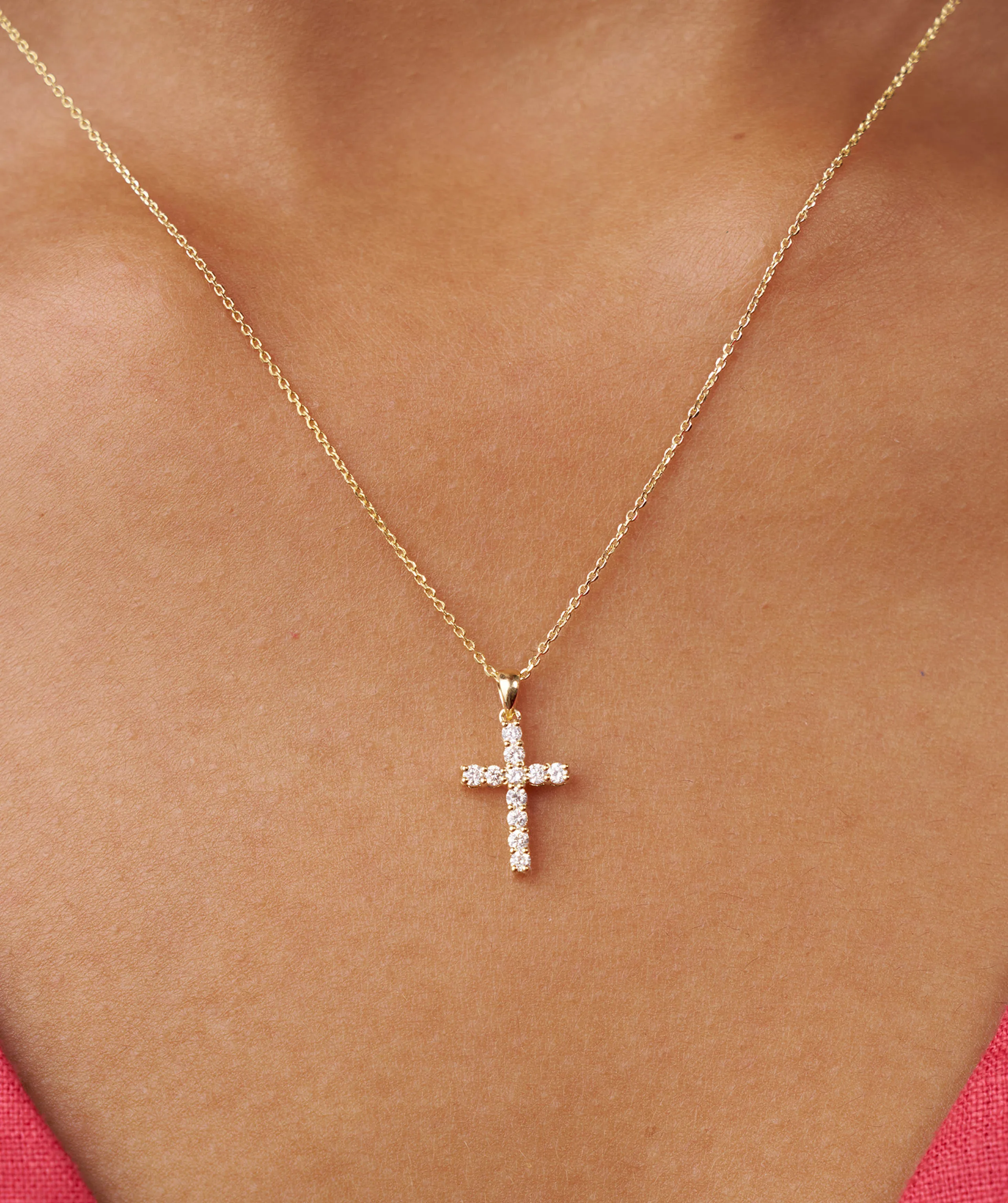 Faith & Sparkle Diamond Cross Pendant