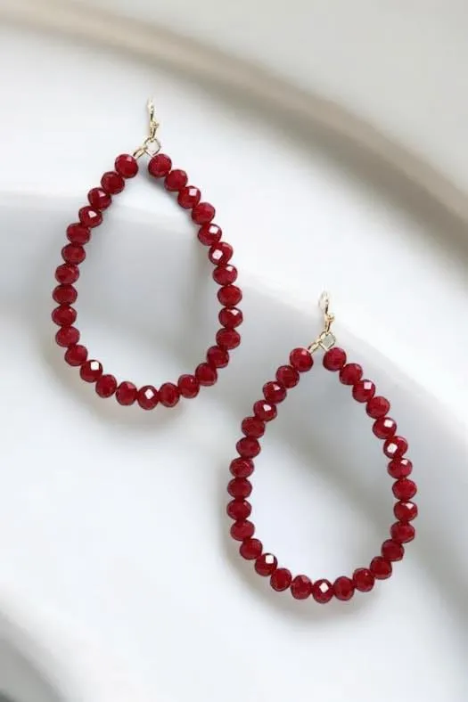 FAITH BEADED TEARDROP EARRINGS