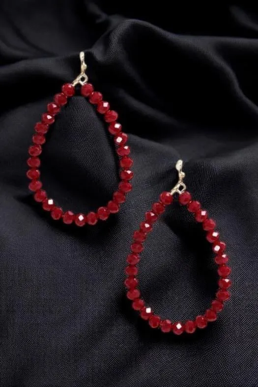 FAITH BEADED TEARDROP EARRINGS