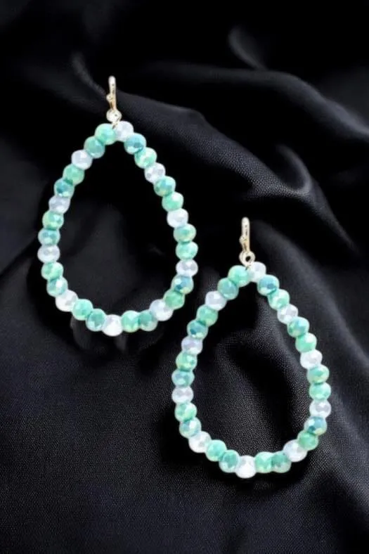 FAITH BEADED TEARDROP EARRINGS