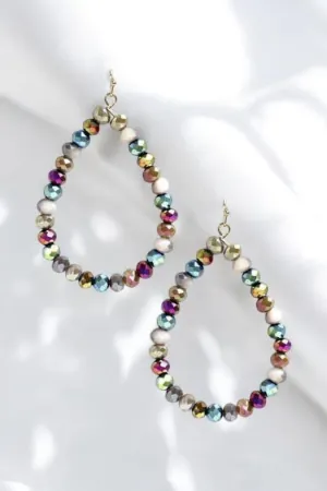 FAITH BEADED TEARDROP EARRINGS