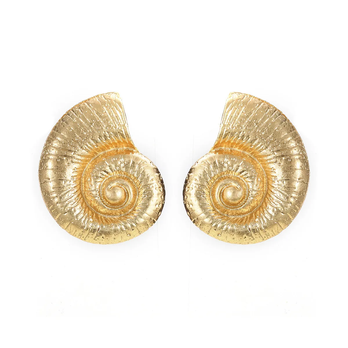 Fake Beach Style Conch Alloy Stud Earrings