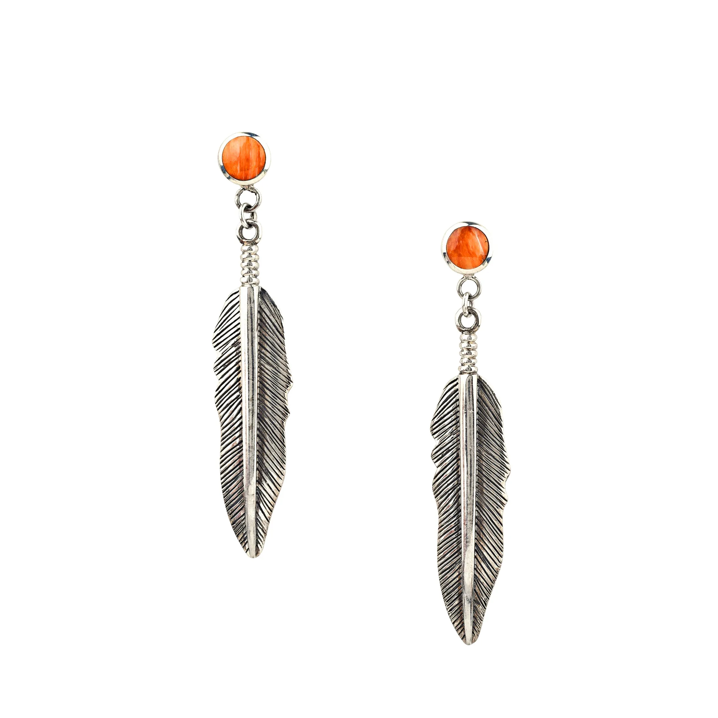Fallen Feather Stud Earrings
