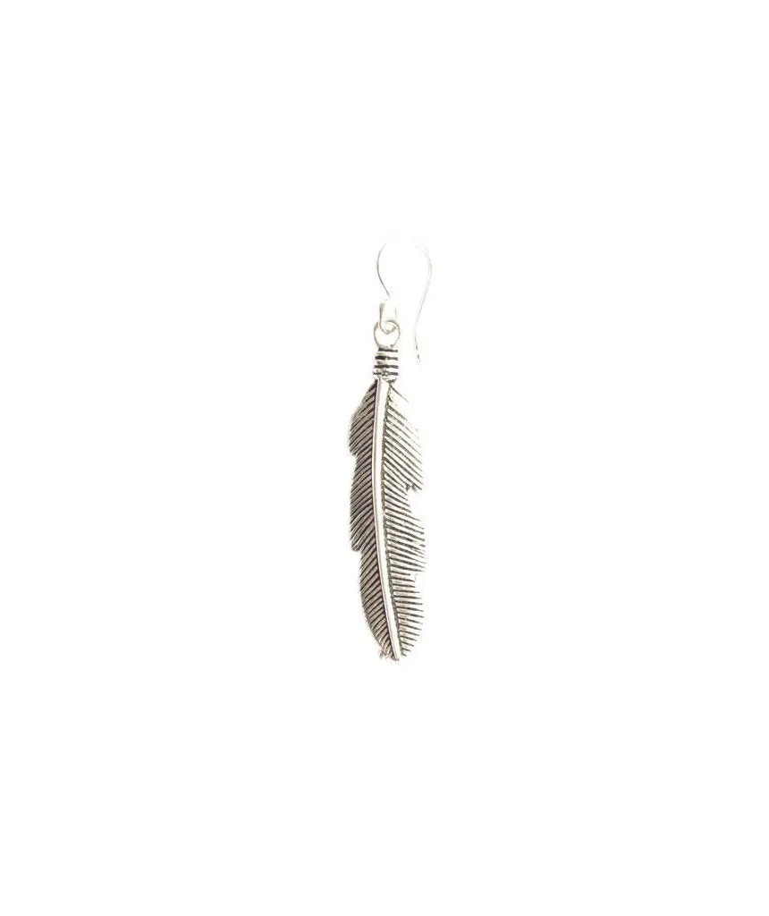 Feather Drop Earrings - Gold and Silver Leaf Cut-Out Design