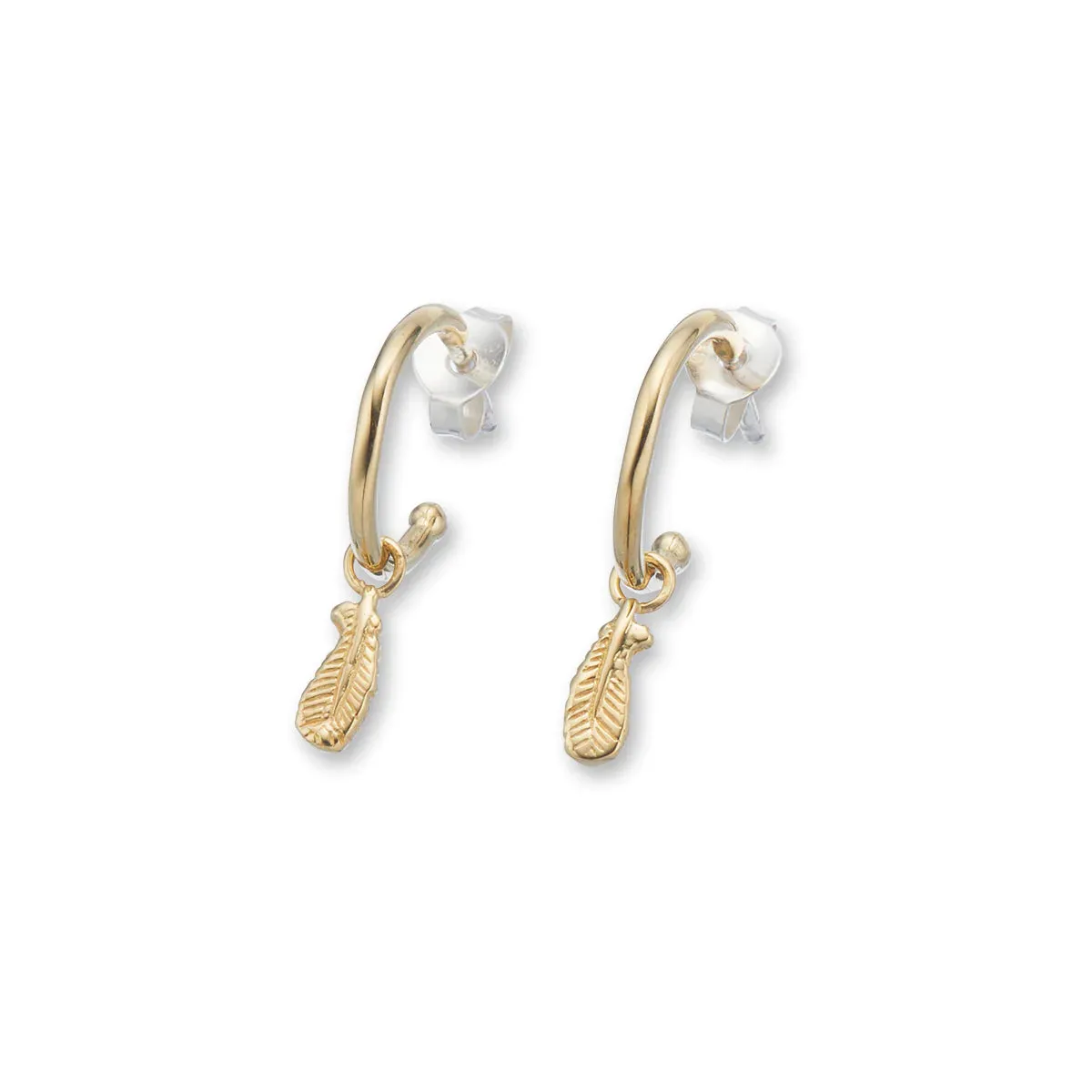 FEATHER HOOP EARRINGS
