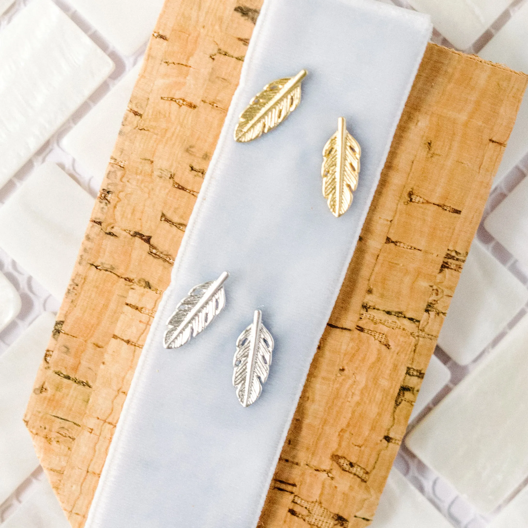Feather Post Earring