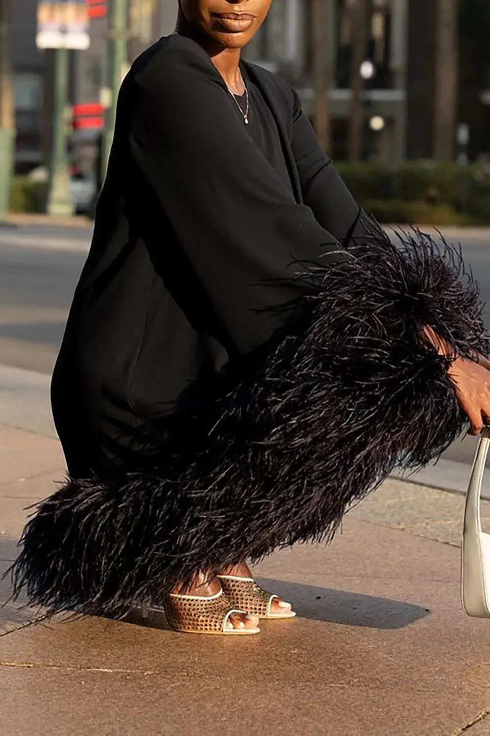 Feathered Mini Dress | Bold Colors | Effortless Glam