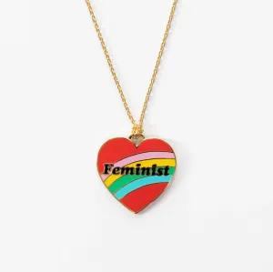 Feminist Heart Pendant