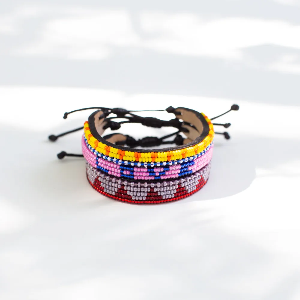 FINAL SALE: Piramidi Bracelet - Purple/Burgundy