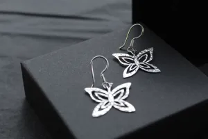 Fine Hammered Butterfly Earrings