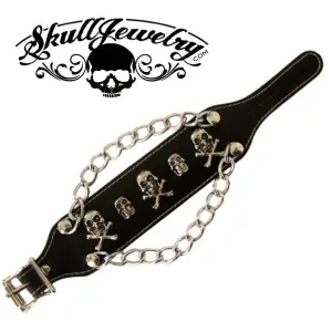 'Five Fifteen' Skull Bracelet w/Chain (ba022)