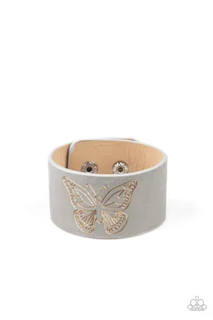 Flirty Flutter Silver Paparazzi Bracelet