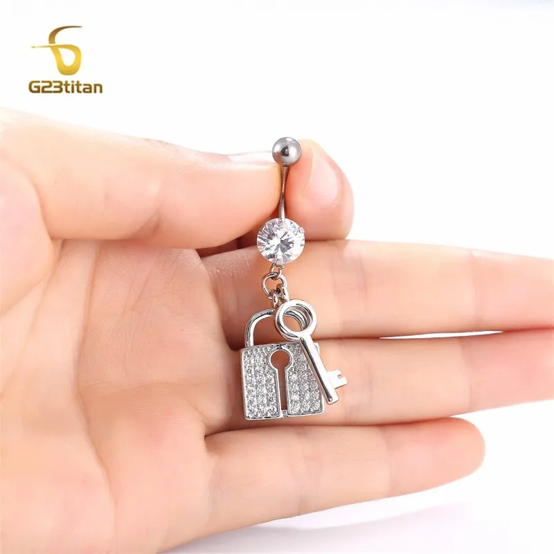 Flower Butterfly Pendant Navel Body PiecingJewelry