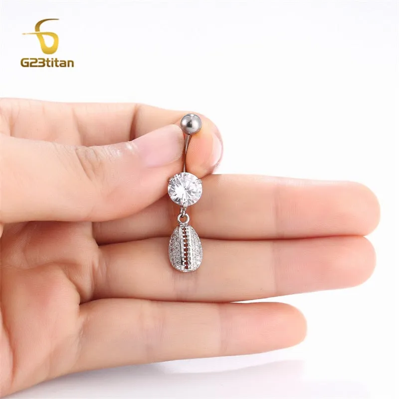 Flower Butterfly Pendant Navel Body PiecingJewelry