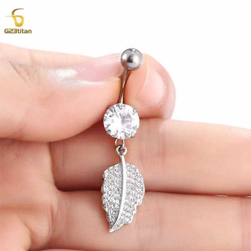 Flower Butterfly Pendant Navel Body PiecingJewelry