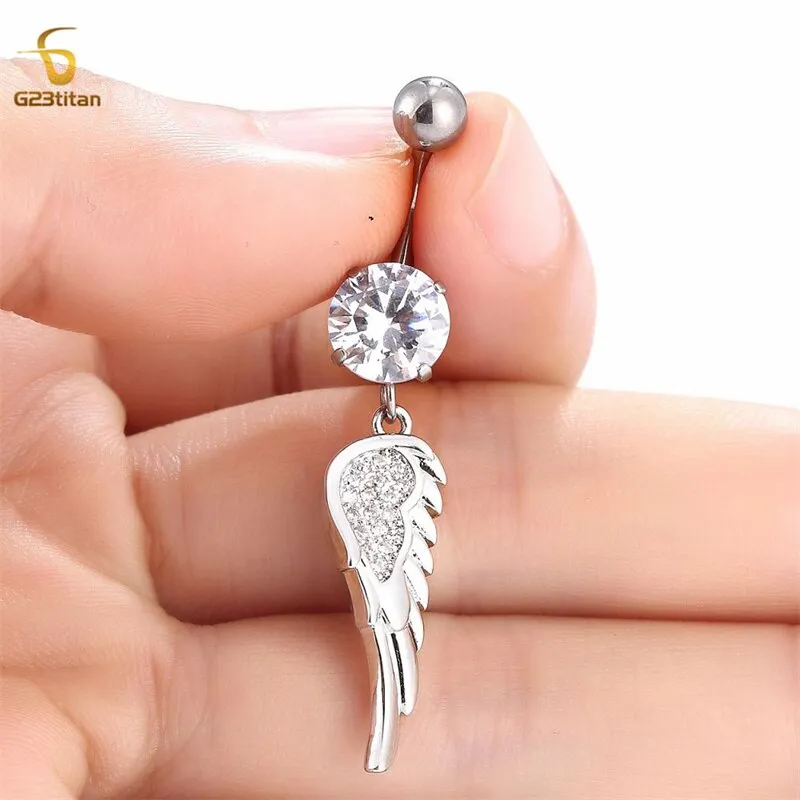 Flower Butterfly Pendant Navel Body PiecingJewelry