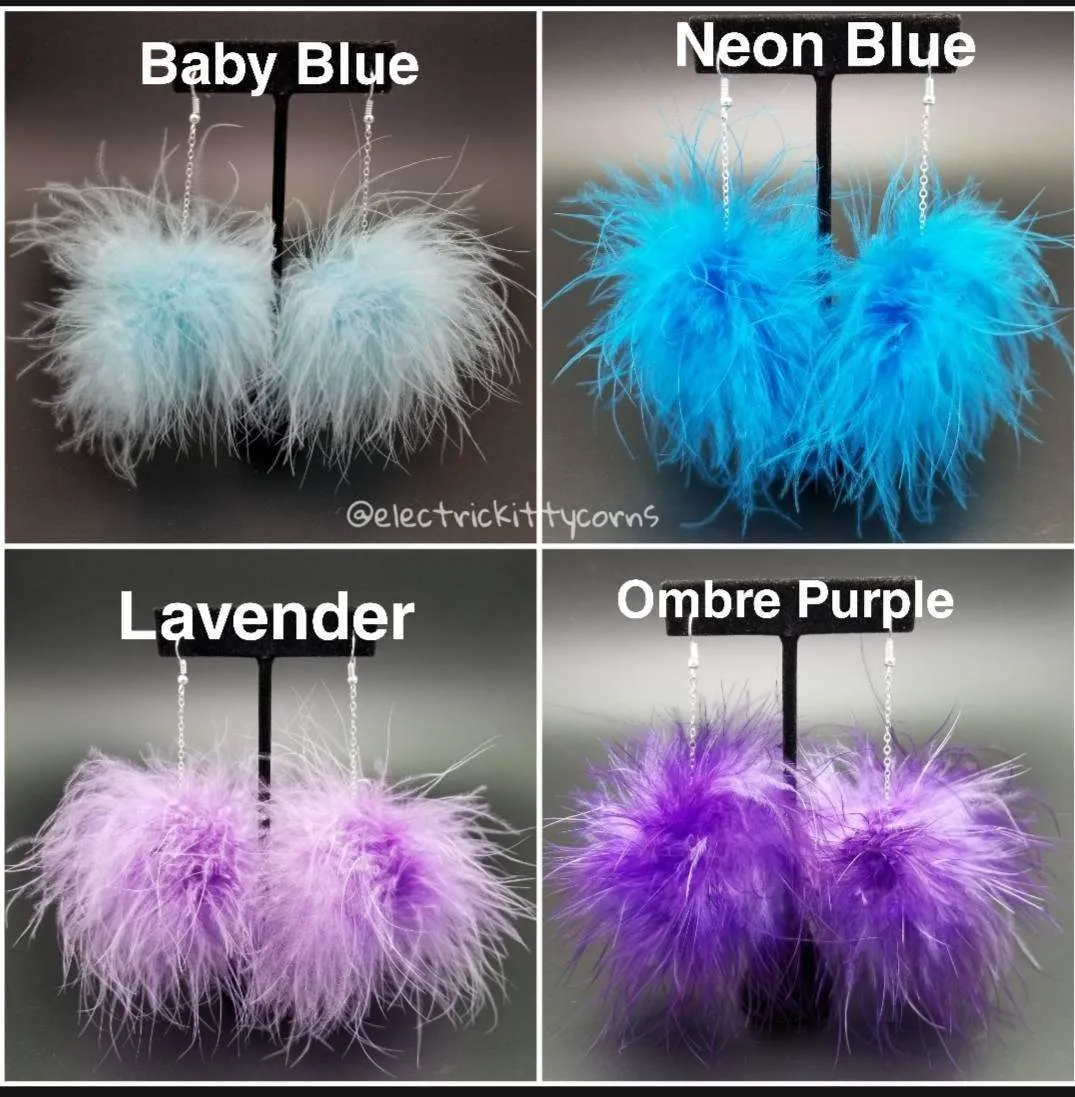 Fluff Puff Kittycorn Earrings