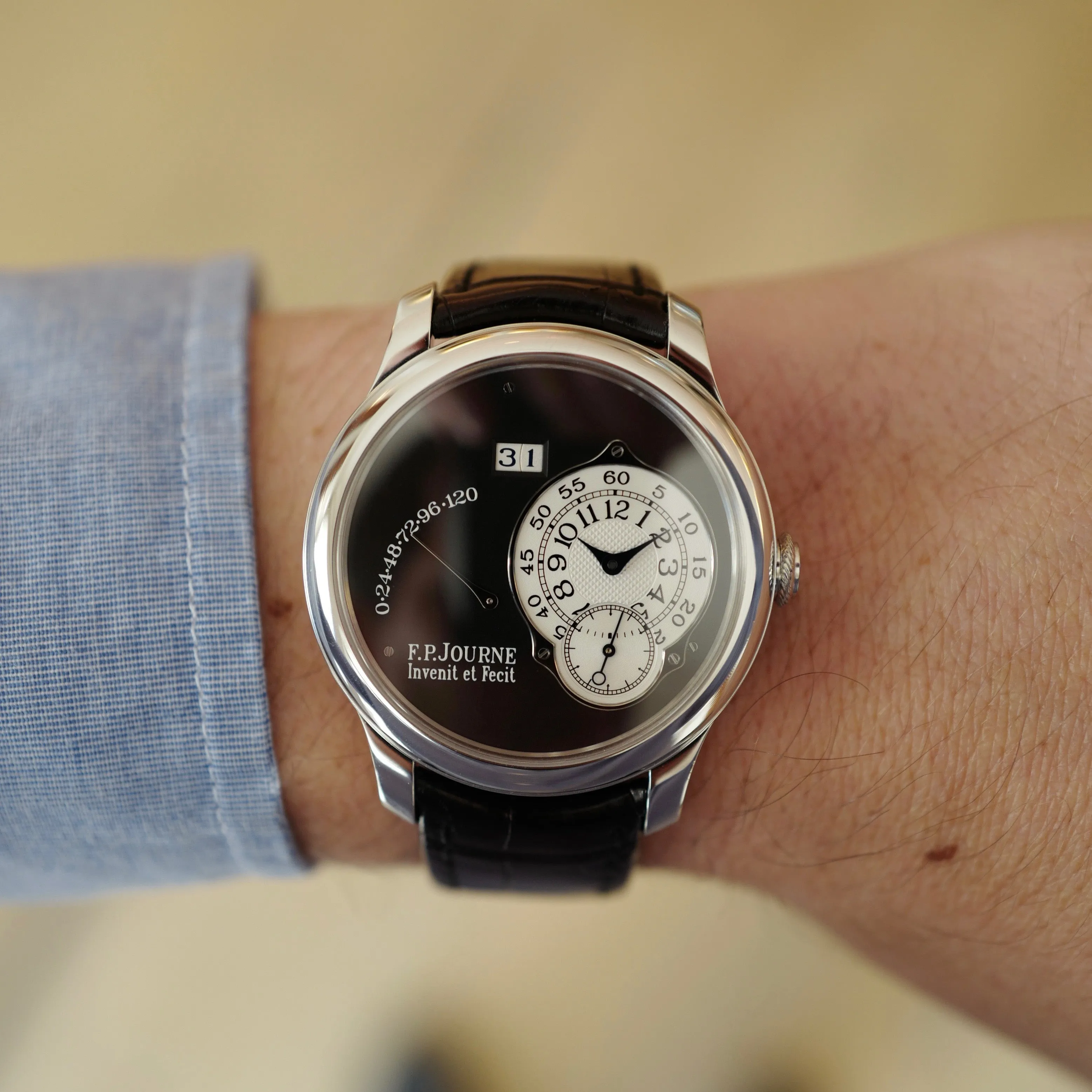 F.P. Journe Platinum Octa Auto Reserve de Marche Black Label Watch
