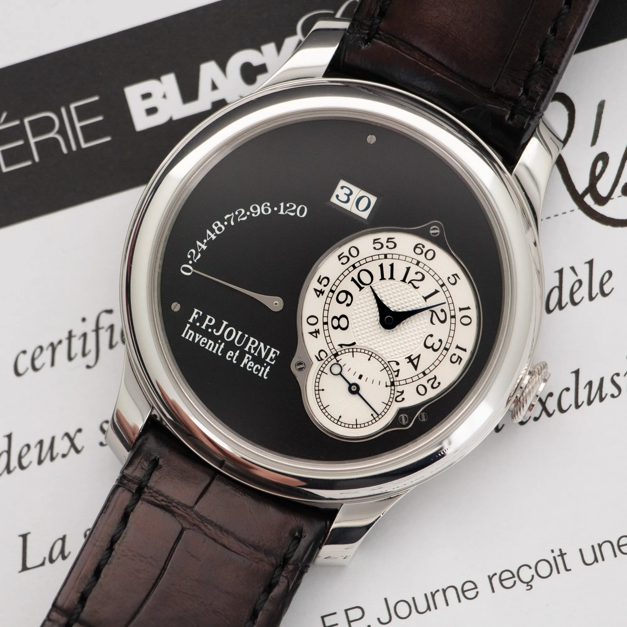 F.P. Journe Platinum Octa Auto Reserve de Marche Black Label Watch