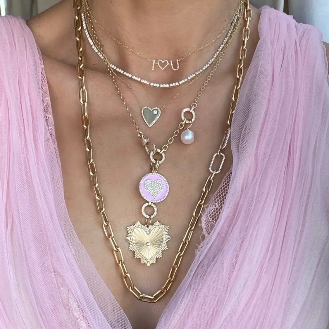 Freshwater Pearl with Diamond Charm