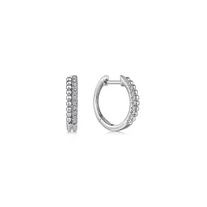 Gabriel & Co. Bujukan Beaded Pavé 10MM Diamond Huggies
