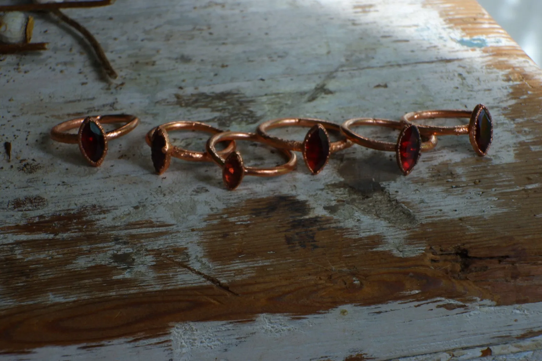 GARNET MARQUIS RING Faceted