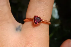 GARNET TRILLION RING
