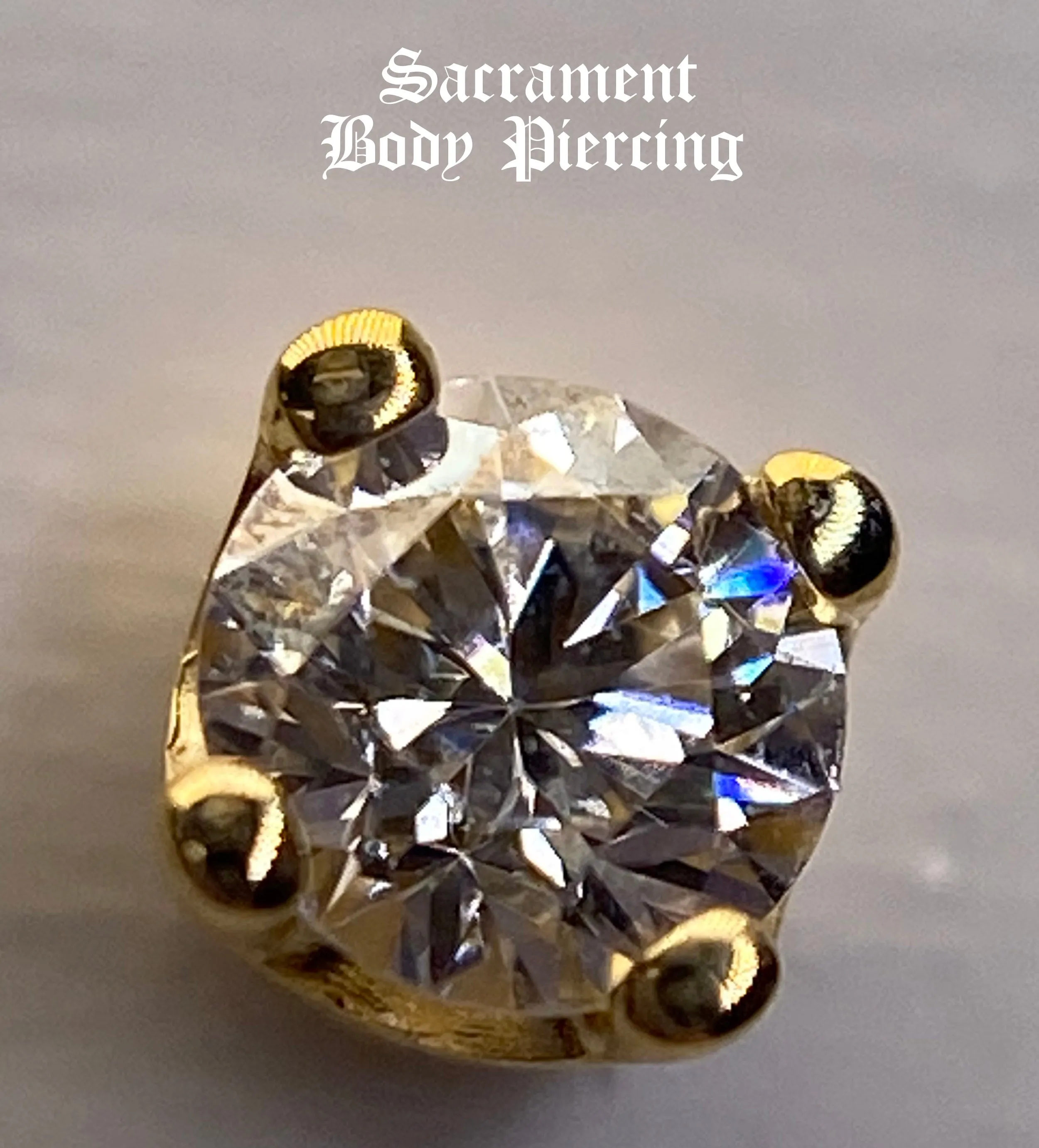 Genuine Diamond Solitaire - Prong set - threadless.  BVLA