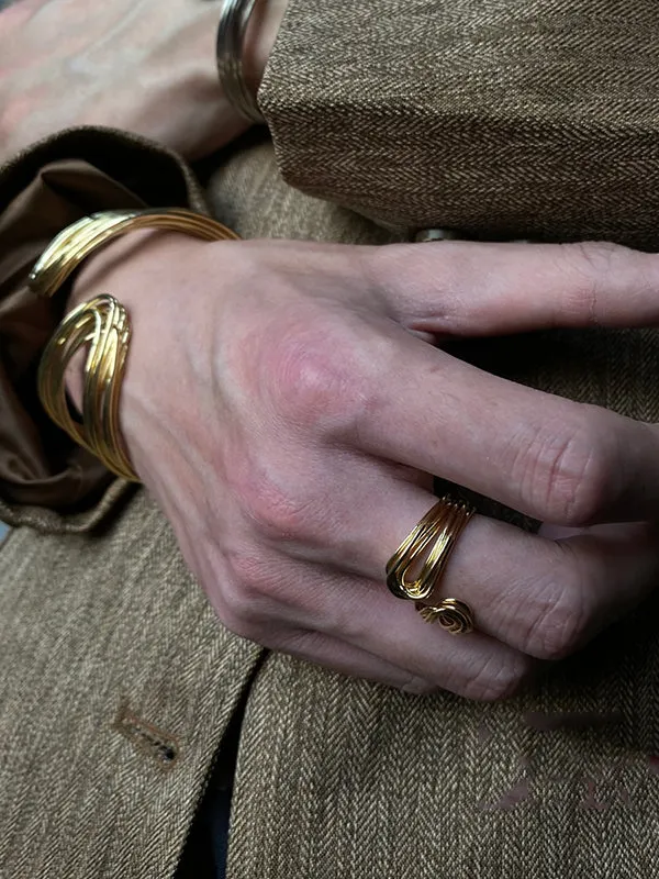 Geometric Solid Color Rings Accessories