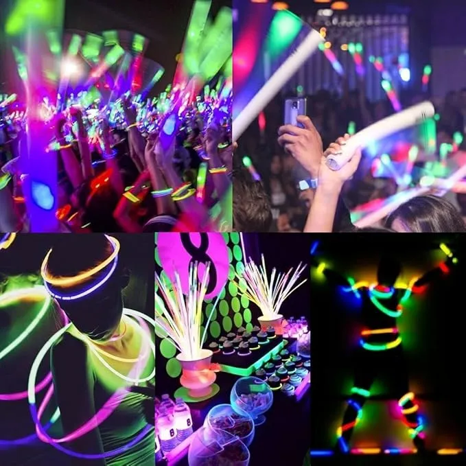 Glow Sticks Bulk Wholesale, 100 12” White Industrial Grade Jumbo Light Sticks, Bright Color, Glow 14 Hrs, Safety Glow Stick w/ 3-Year Shelf Life, Ideal for Camping & Emergency, GlowWithUs Brand