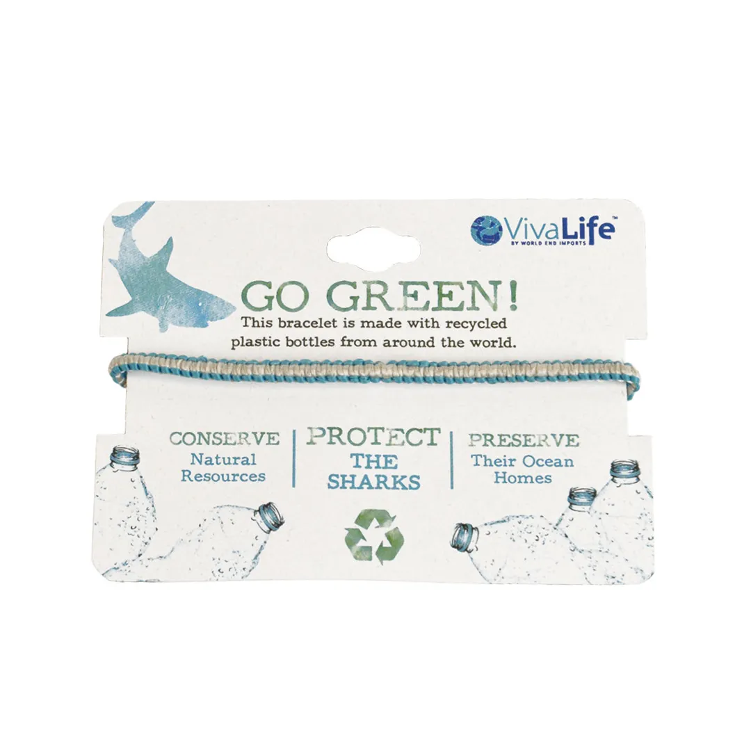 Go Green Shark Recyclable Bracelet