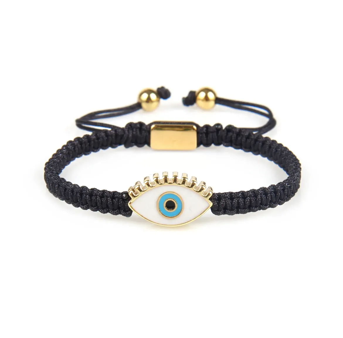 Gold Evil Eye Black String Protection Bracelet