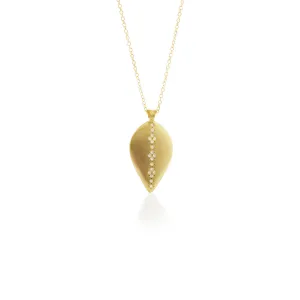 Gold Memories Dew Drop Charm Diamond Pendant