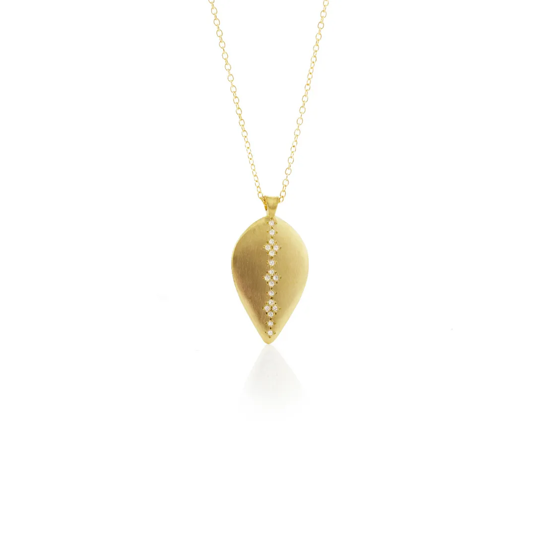 Gold Memories Dew Drop Charm Diamond Pendant