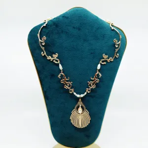 Gold Phoenix Statement Necklace and Earrings Set