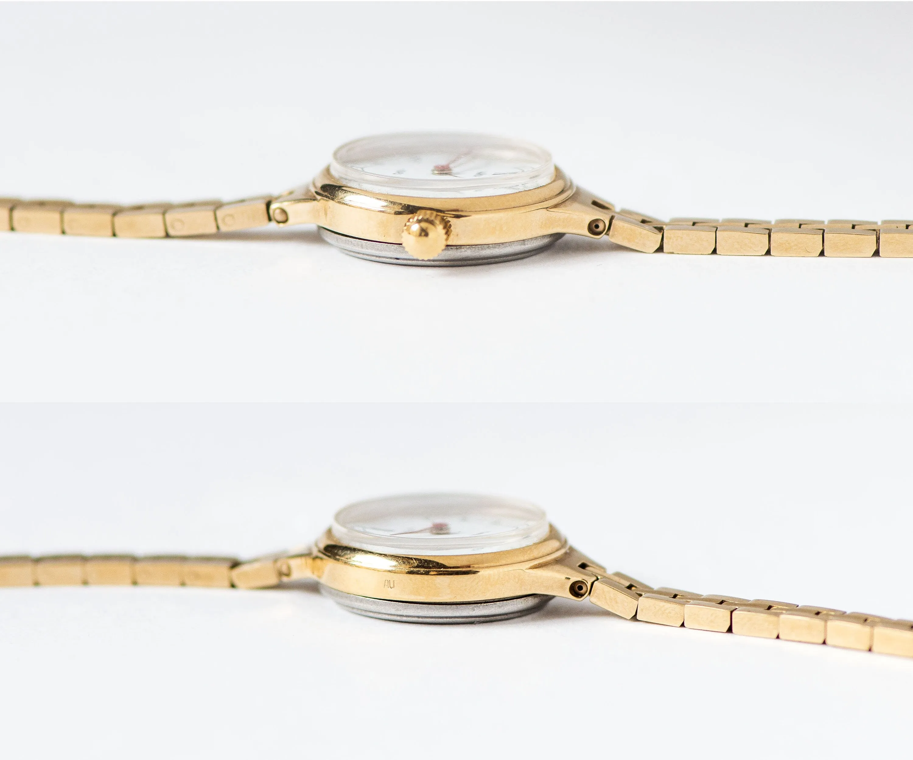 Gold plated cocktail watch for women quartz Seagull, vintage tiny bracelet watch, oval chic lady watch gift, delicate watch Roman numerals